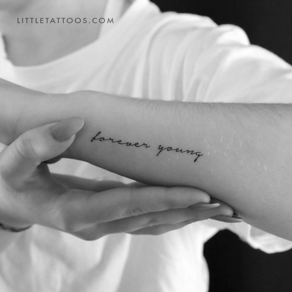 Forever Young Temporary Tattoo - Set of 3