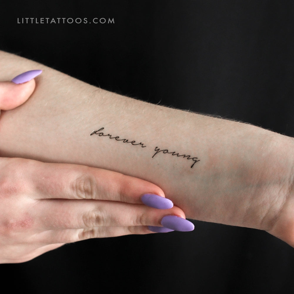 Forever Young Temporary Tattoo - Set of 3