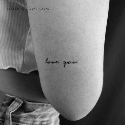 Love You Temporary Tattoo - Set of 3