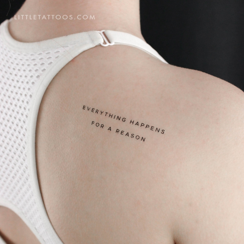 TODO PASA POR UNA RAZÓN Tatuaje temporal - Juego de 3