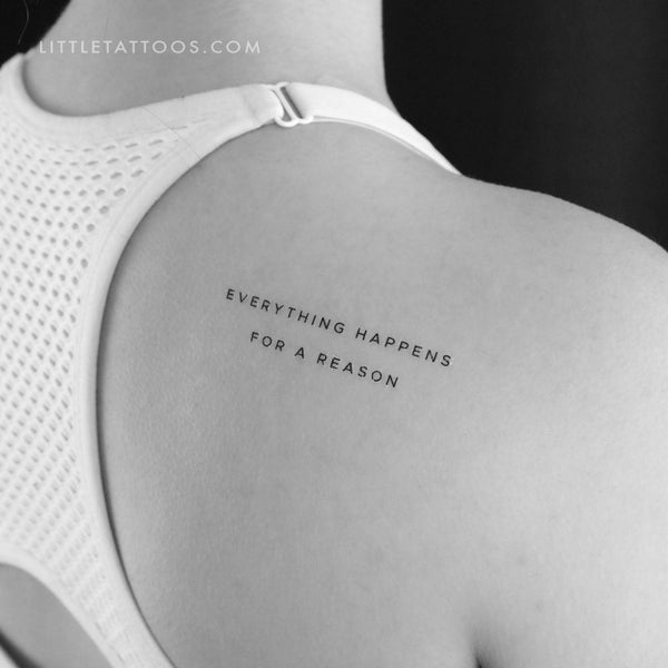 EVERYTHING HAPPENS FOR A REASON Temporary Tattoo - Set of 3