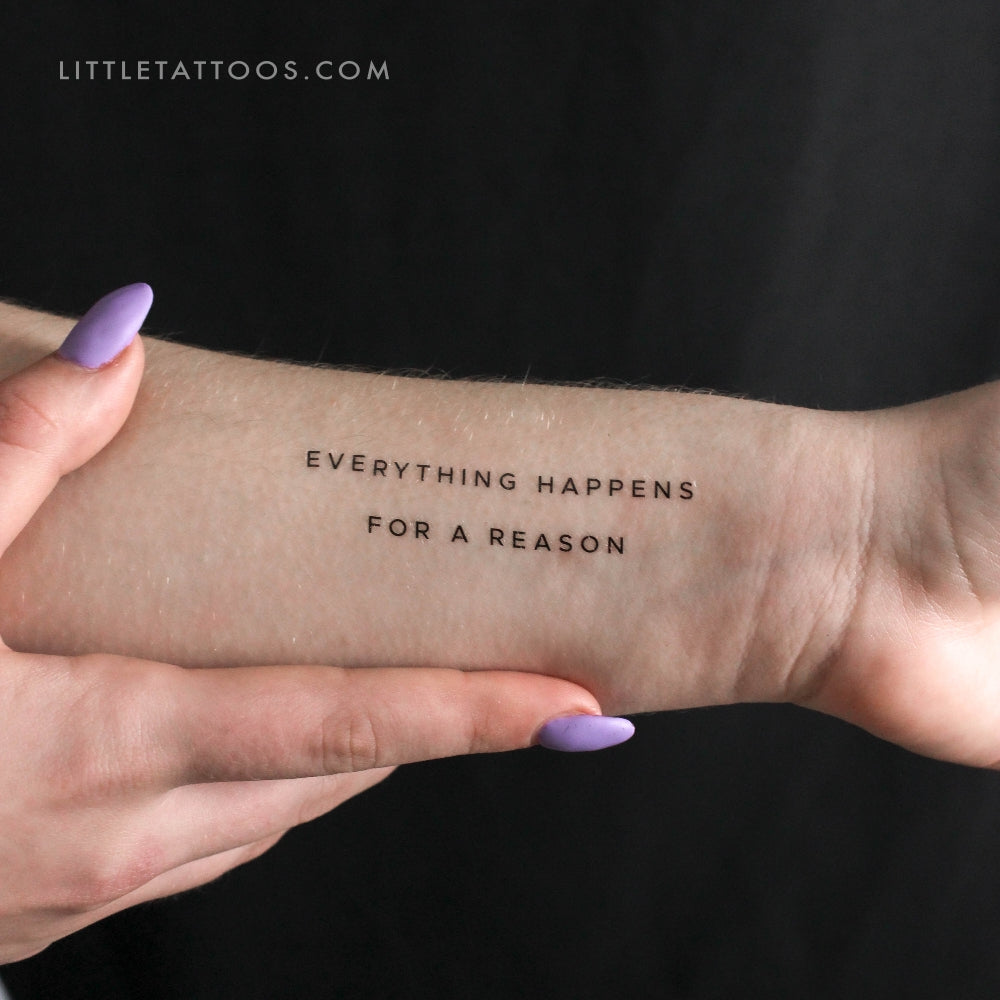 TODO PASA POR UNA RAZÓN Tatuaje temporal - Juego de 3