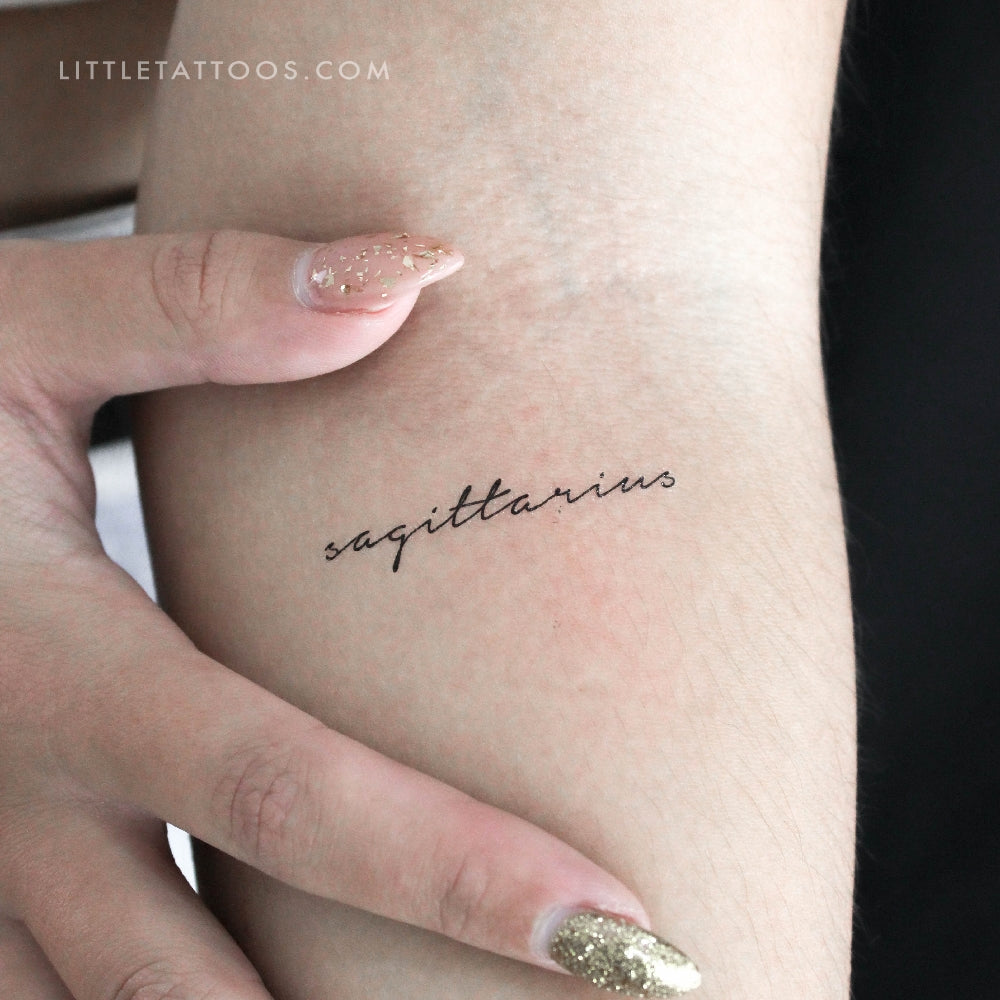 Sagittarius Temporary Tattoo - Set of 3