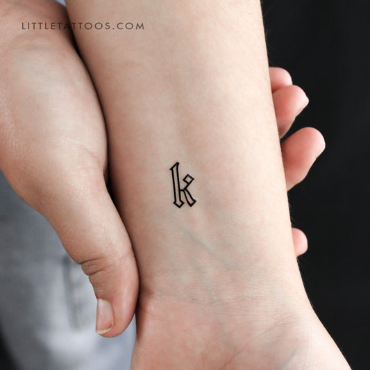 K Temporary Tattoo - Set of 3