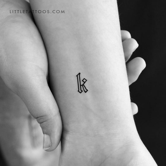 K Temporary Tattoo - Set of 3