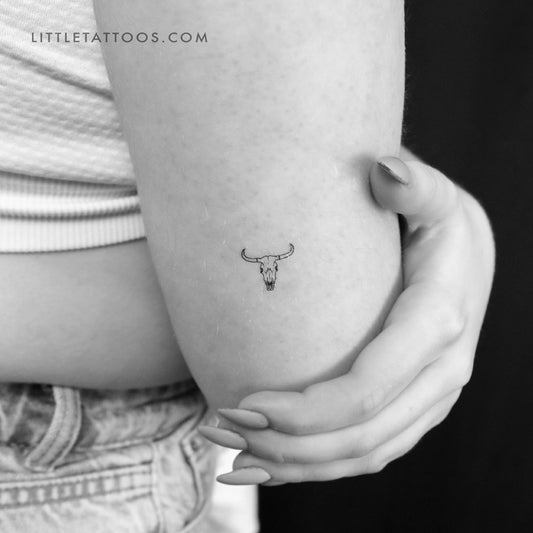 Tatuaje temporal de calavera de vaca (juego de 3)