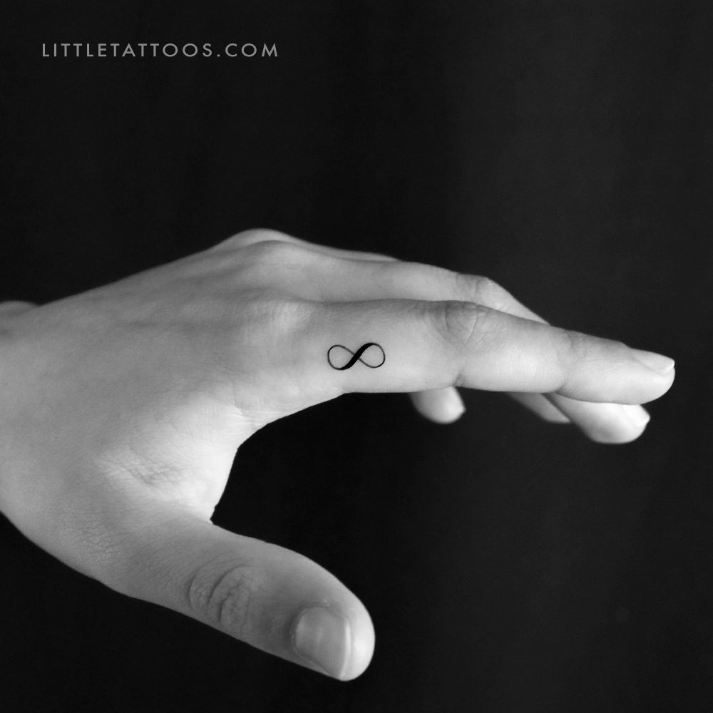 Tatuaje temporal del símbolo del infinito (juego de 3)