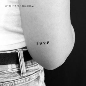 1975 Birth Year Temporary Tattoo - Set of 3