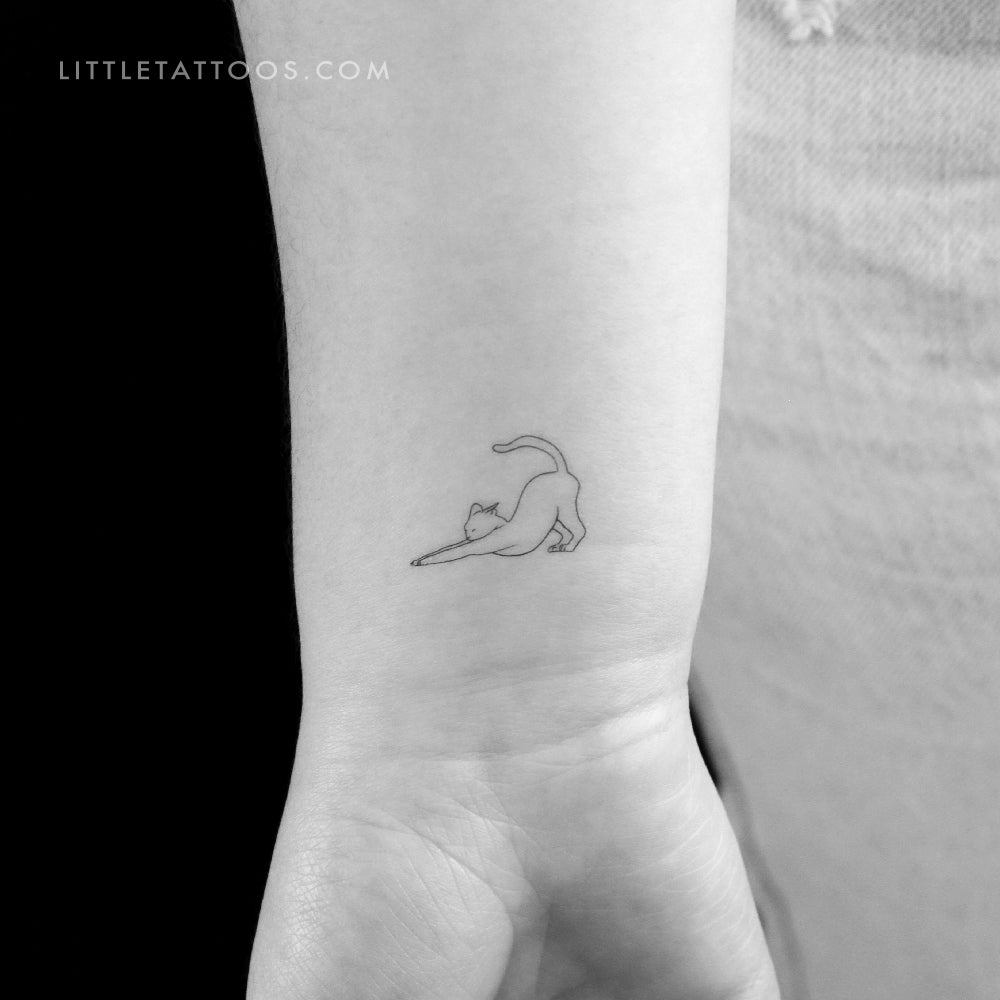 Cat Outline Tattoo Bronctattooaus cat-outline-tattoo-bronctattooaus