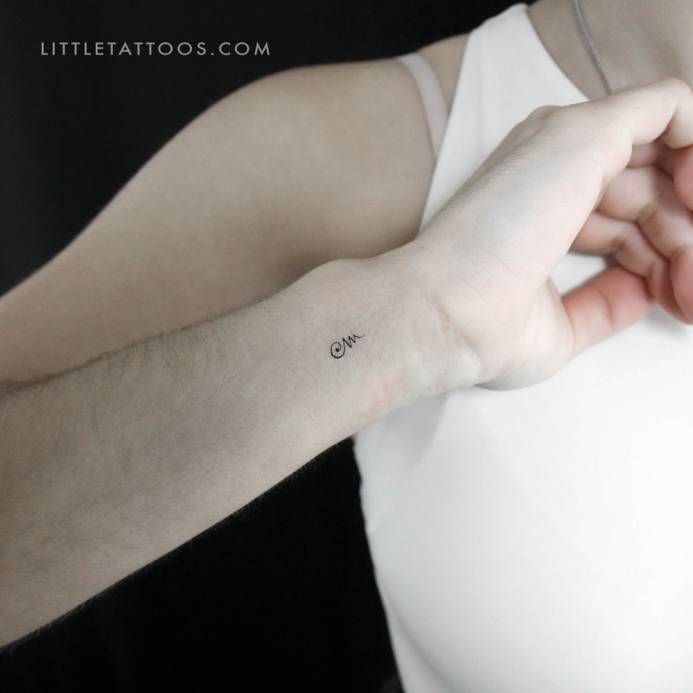 Tatuaje temporal pequeño Thai Khomut Unalome - Juego de 3
