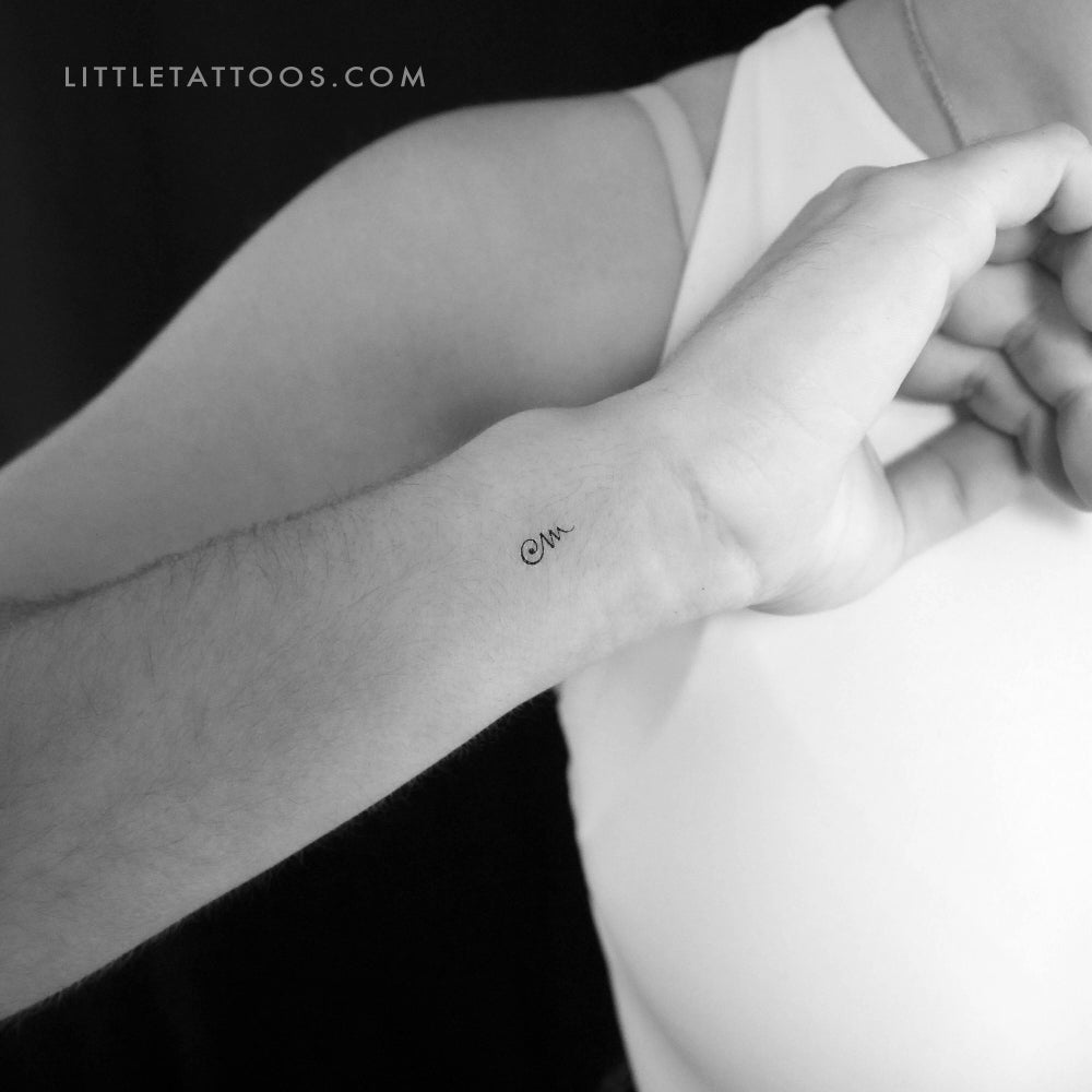 Tatuaje temporal pequeño Thai Khomut Unalome - Juego de 3