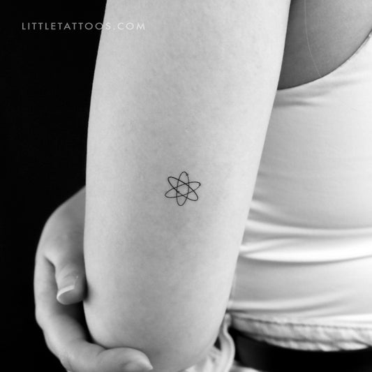 Tatuaje temporal de átomo - Juego de 3