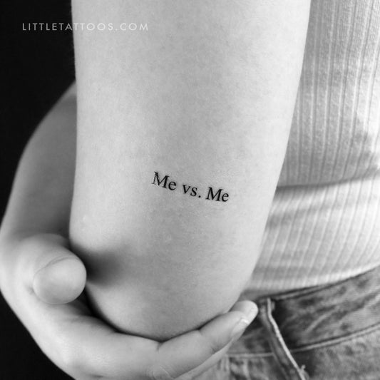 Tatuaje temporal "Yo contra mí" - Juego de 3