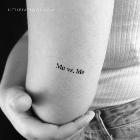 Me vs. Me Temporary Tattoo - Set of 3
