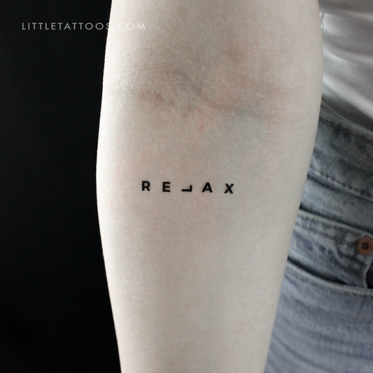 Relax Temporary Tattoo - Set of 3