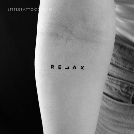 Relax Temporary Tattoo - Set of 3