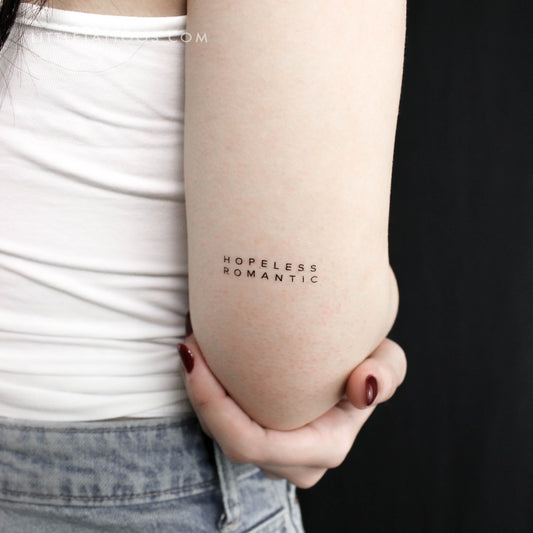 Hopeless Romantic Temporary Tattoo - Set of 3