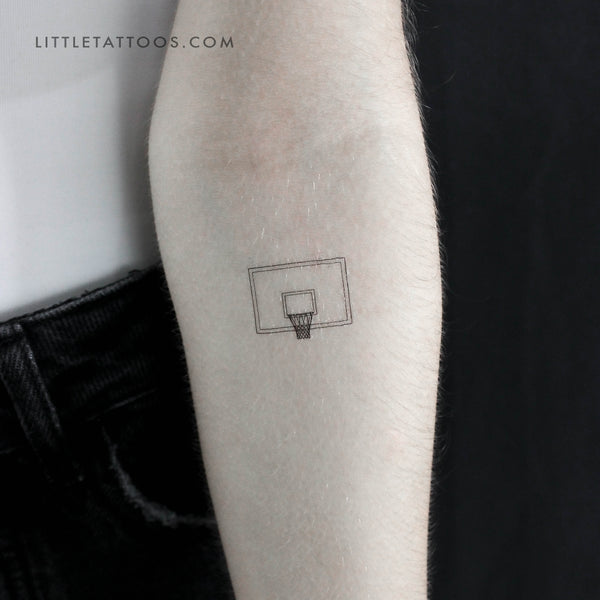 Basketball Backboard Temporary Tattoo - Set of 3