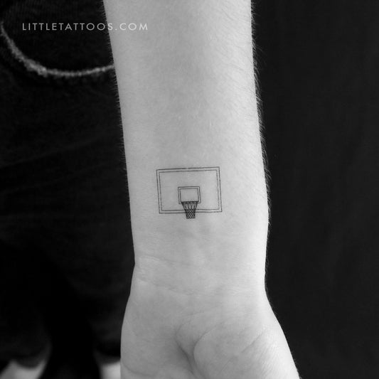 Basketball Backboard Temporary Tattoo - Set of 3
