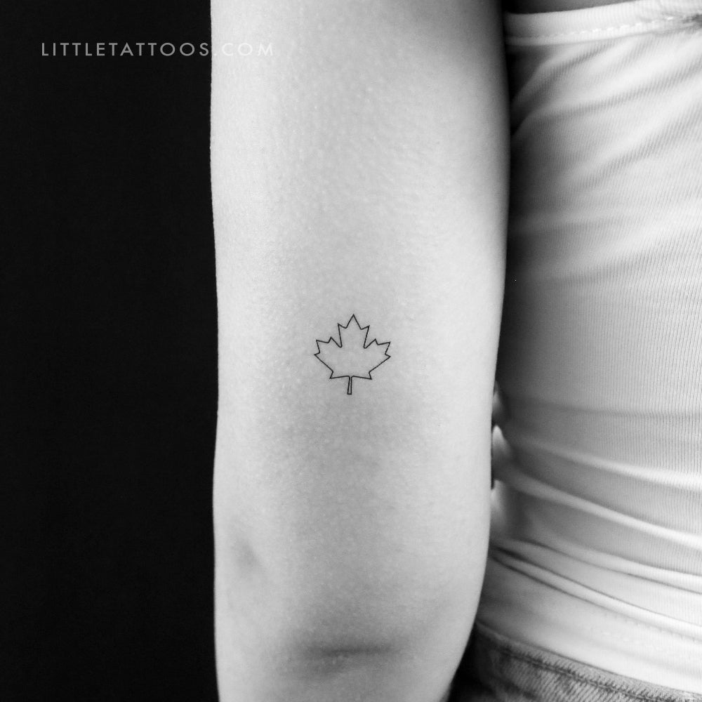 Canada Maple Leaf Temporary Tattoo - Set of 3