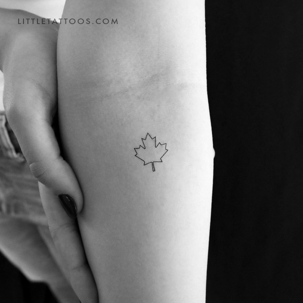 Canada Maple Leaf Temporary Tattoo - Set of 3