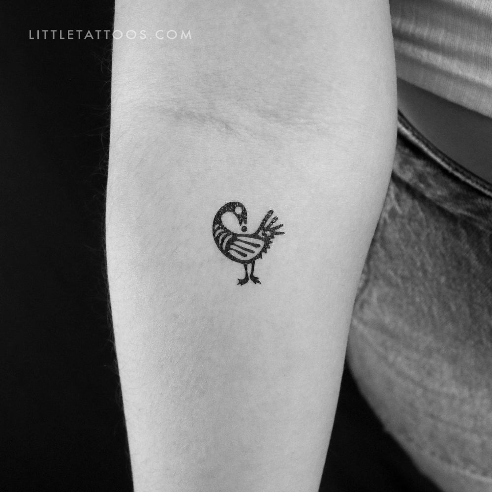 Tatuaje temporal de pájaro Sankofa - Juego de 3