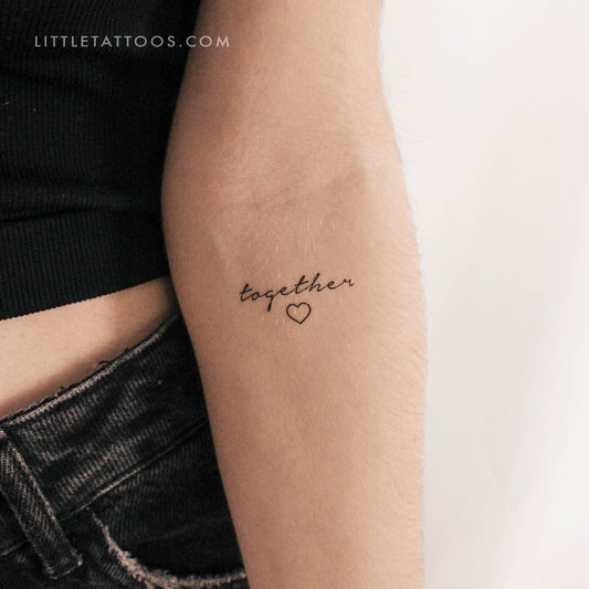 Tatuaje temporal "Juntos" - Juego de 3