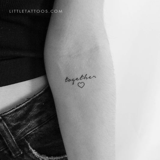 Tatuaje temporal "Juntos" - Juego de 3