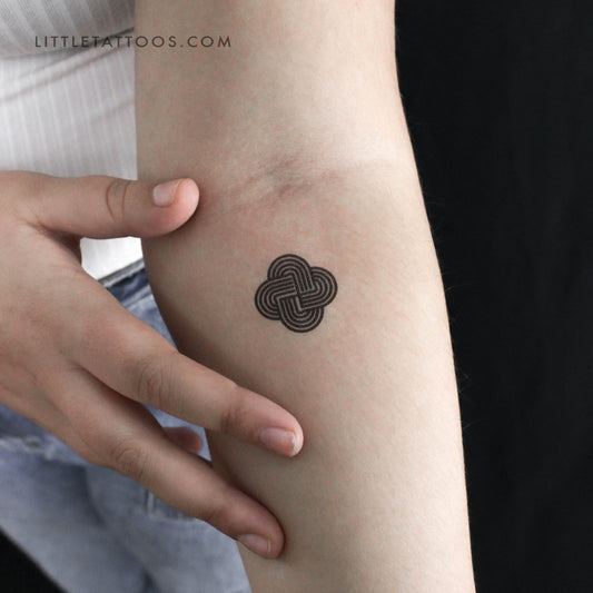 Tatuaje temporal del nudo de Salomón - Juego de 3