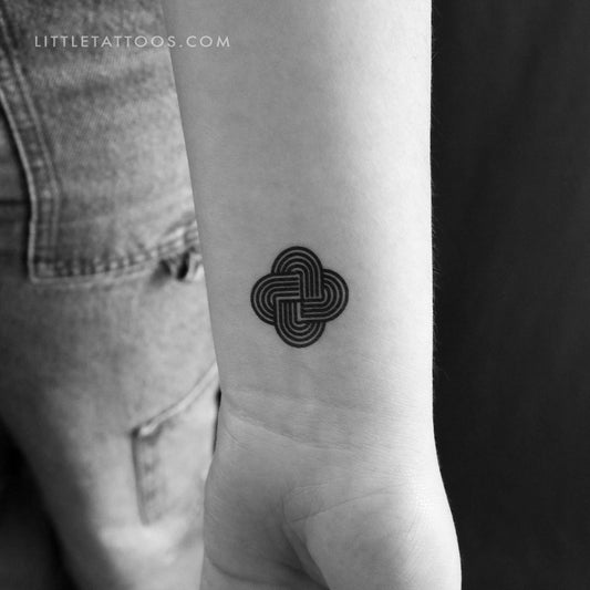 Tatuaje temporal del nudo de Salomón - Juego de 3