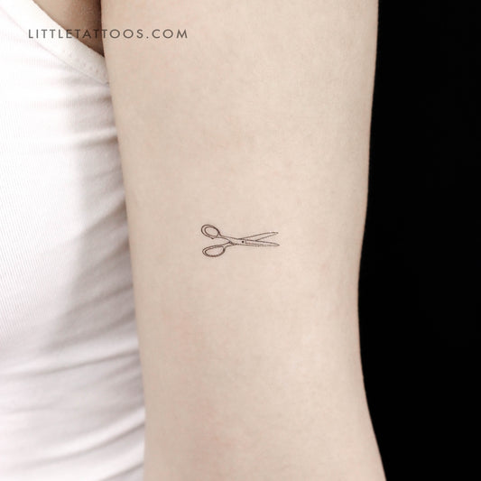 Tatuaje temporal de tijeras - Juego de 3