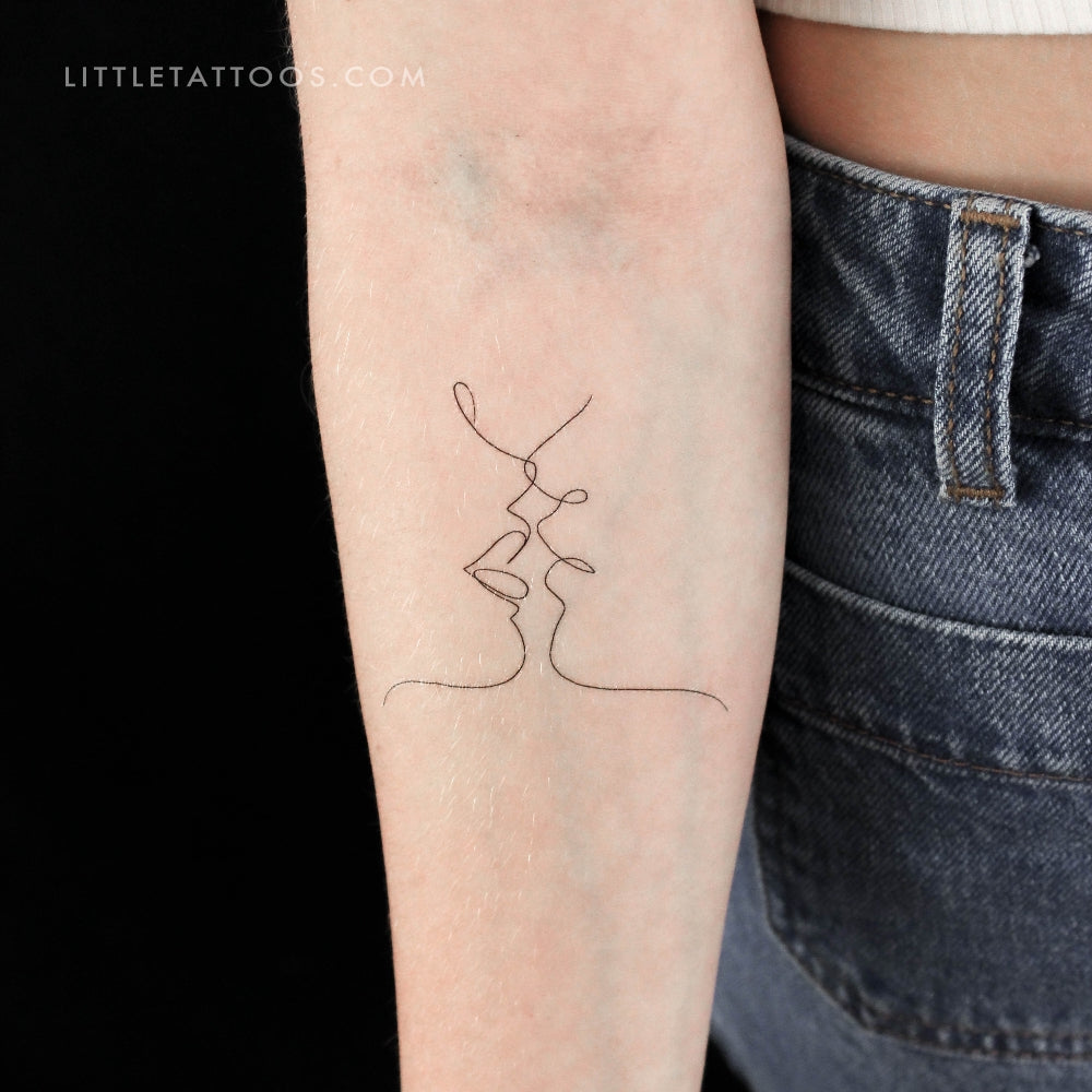 Tatuaje temporal de beso de Harmlessberry (juego de 3)