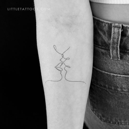 Tatuaje temporal de beso de Harmlessberry (juego de 3)