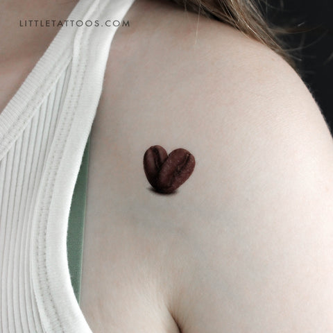 Coffee Beans Temporary Tattoo - Set of 3
