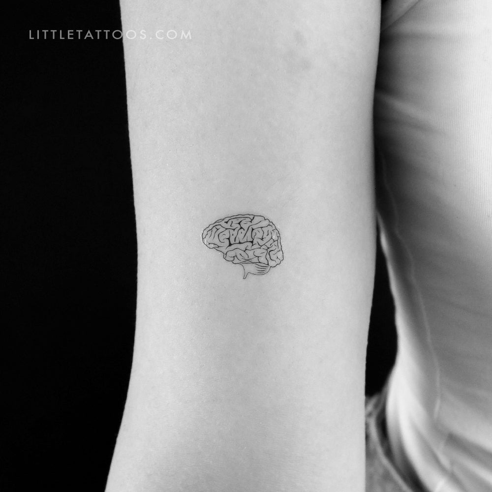 Brain Temporary Tattoo - Set of 3