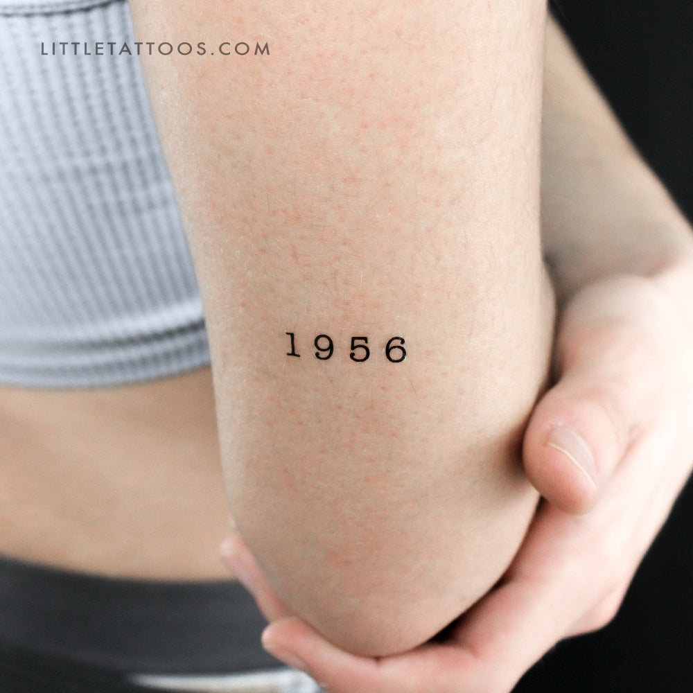1956 Birth Year Temporary Tattoo - Set of 3