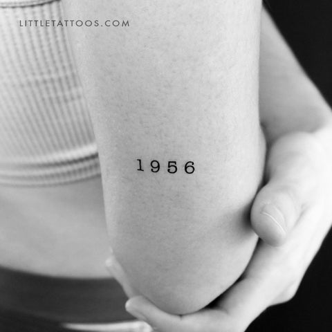 1956 Birth Year Temporary Tattoo - Set of 3