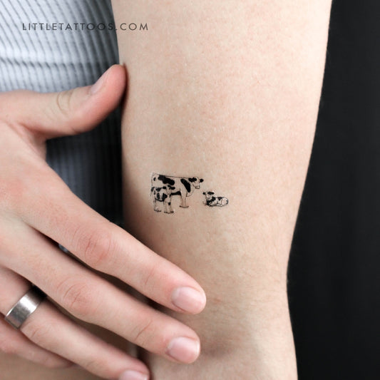 Tatuaje temporal de familia de vacas (juego de 3)