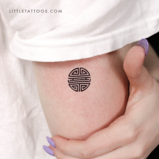 Shou Longevity Symbol Temporary Tattoo - Set of 3