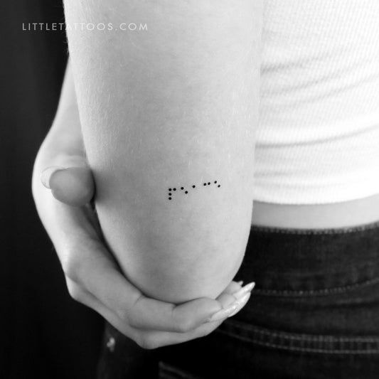 Tatuaje temporal de paz en braille - Juego de 3