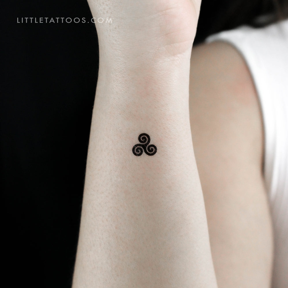 Small Triskelion Temporary Tattoo - Set of 3