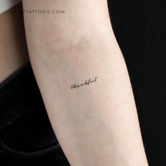 Thankful Temporary Tattoo - Set of 3