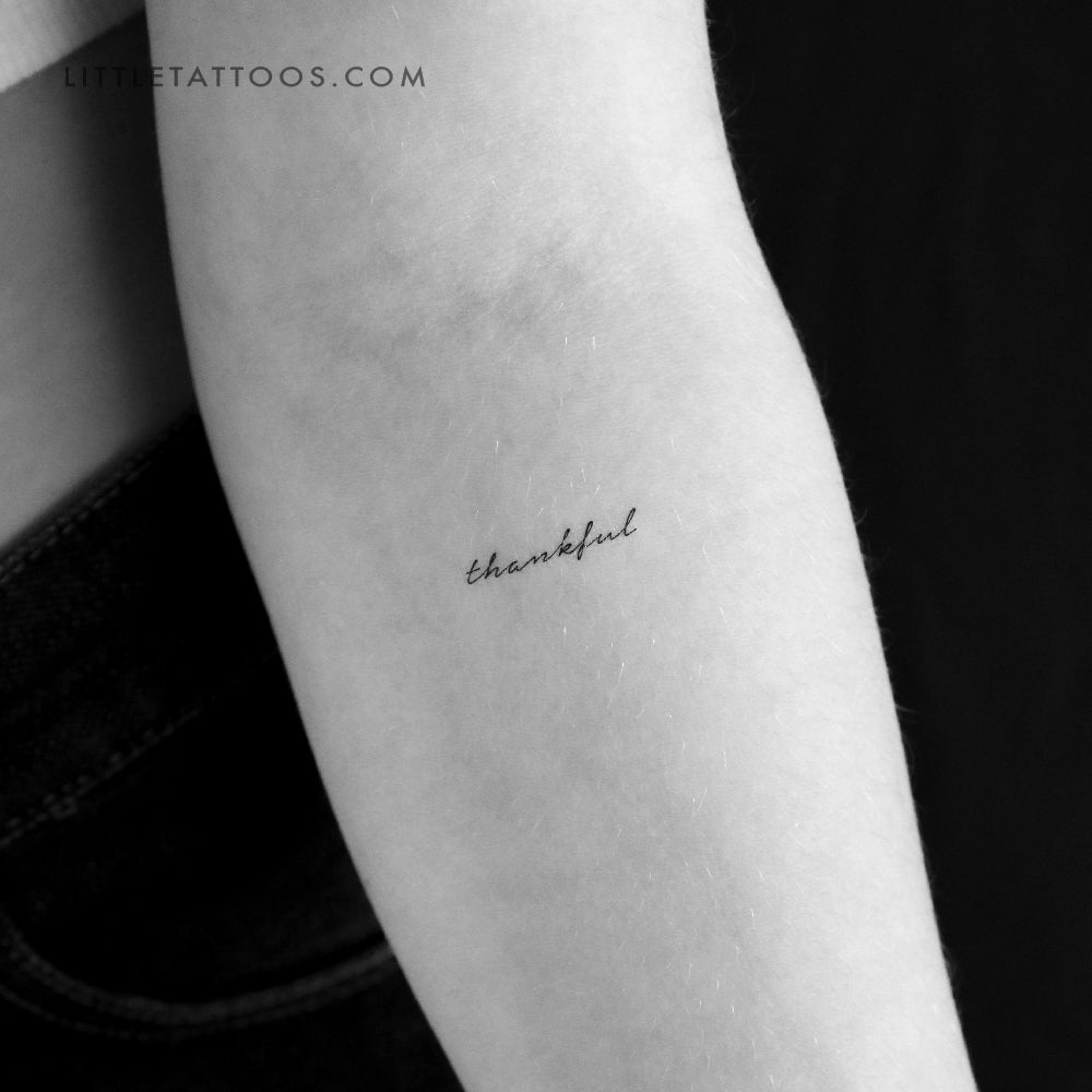 Thankful Temporary Tattoo - Set of 3