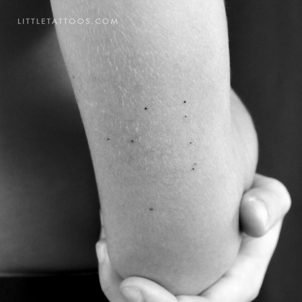Minimalist Gemini Constellation Temporary Tattoo - Set of 3