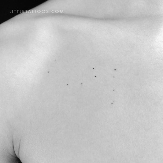 Minimalist Gemini Constellation Temporary Tattoo - Set of 3
