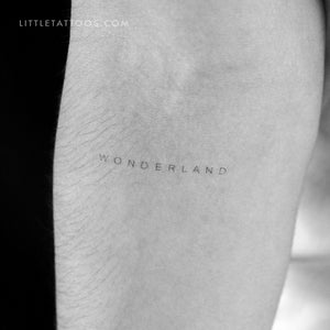 'Wonderland' by Jakenowicz Temporary Tattoo - Set of 3