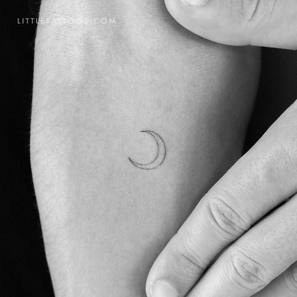 Crescent Moon Type II by Jakenowicz Temporary Tattoo - Set of 3
