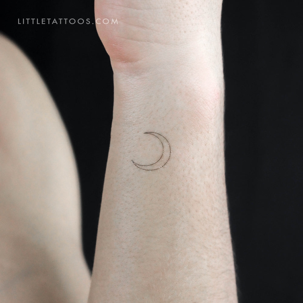Crescent Moon Type II by Jakenowicz Temporary Tattoo - Set of 3