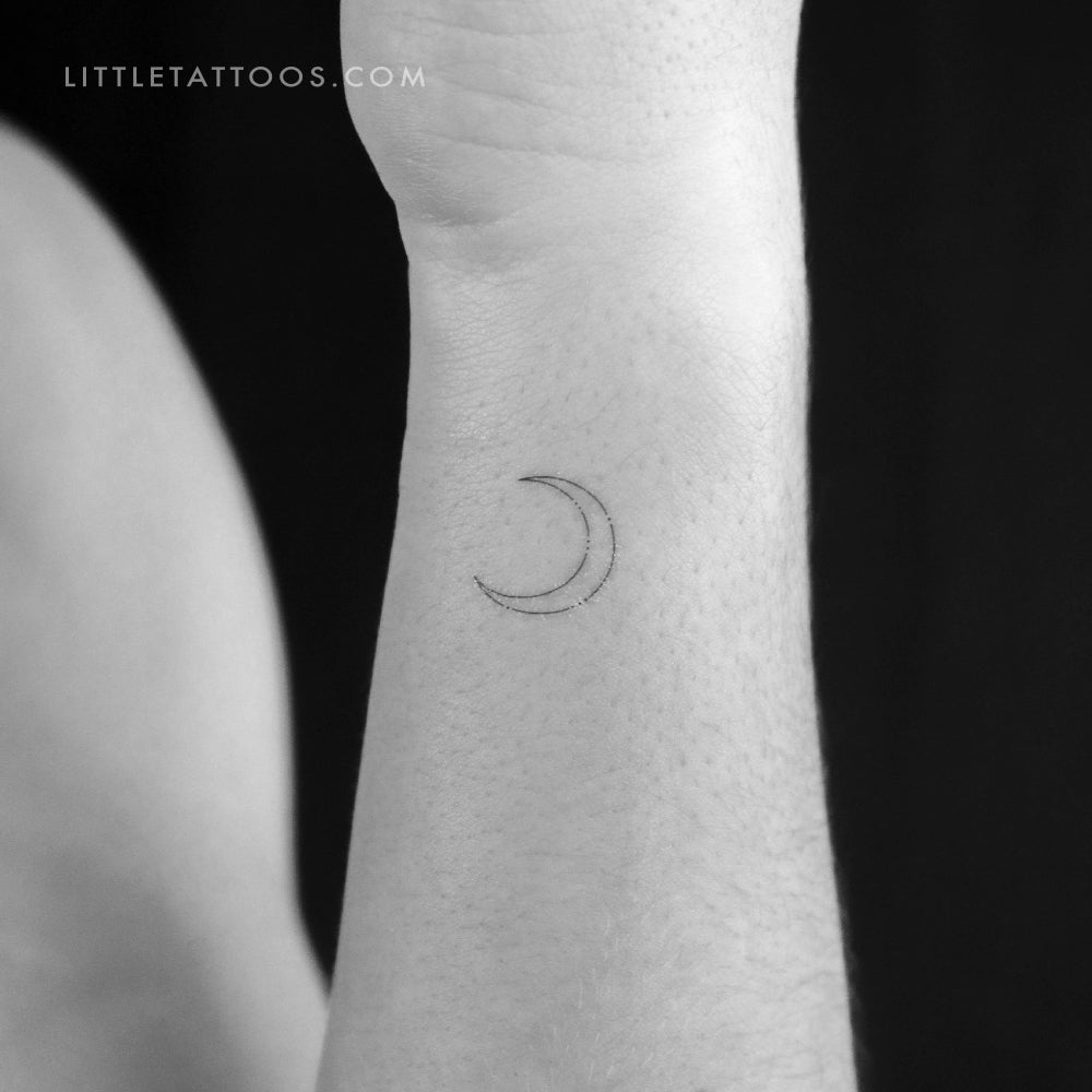 Crescent Moon Type II by Jakenowicz Temporary Tattoo - Set of 3