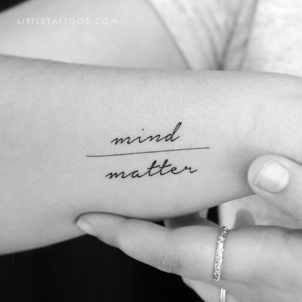 Mind Over Matter Temporary Tattoo - Set of 3